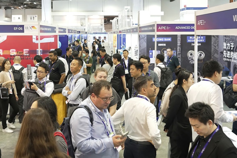 Busy attendants at the exhibition area of Asia Photonics Expo (Source: Informa...