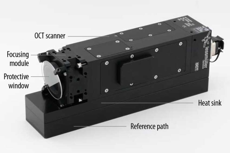 Standalone OCT scanner with integrated reference path and protective window...
