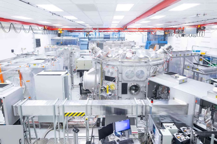 The experimental hall at ELI Beamlines where the practical parts of the study...