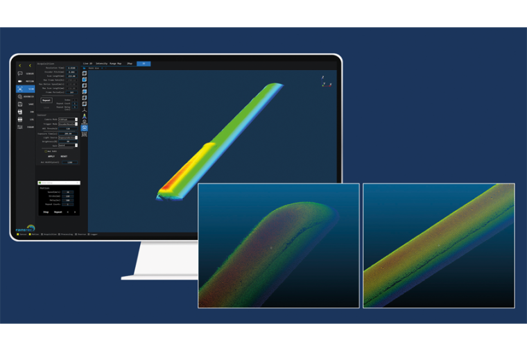 The 3D scan of the weld seam of a prismatic battery recorded with the...