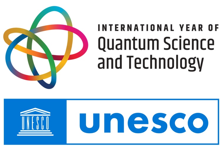 Logo des Internationalen Jahres der Quantenwissenschaft und -technologie der...