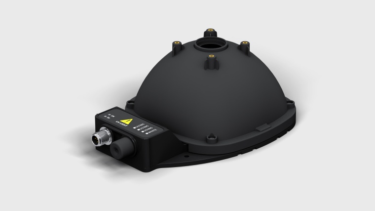 The LMDX multi-UV dome light detects fluorescent materials. Image: Wenglor