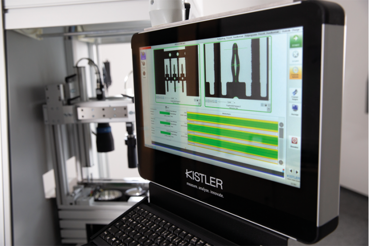 The Kivision software analyzes the inspection images and detects surface...