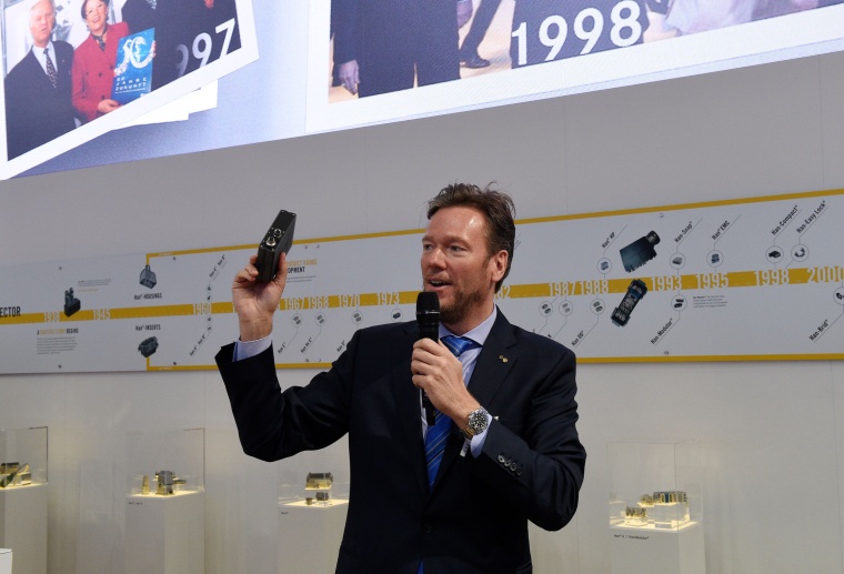 Bild von 2017, Philip Harting stellte dort ein neues Produkt vor. Wird er in...