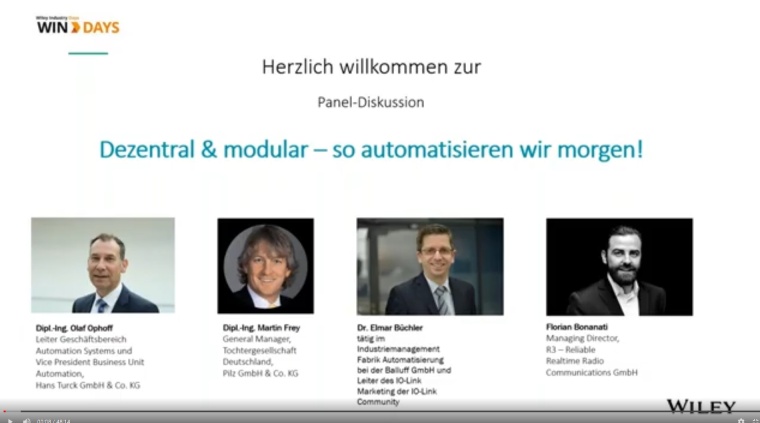 Panel Discussion: Dezentral & modular – so automatisieren wir morgen!