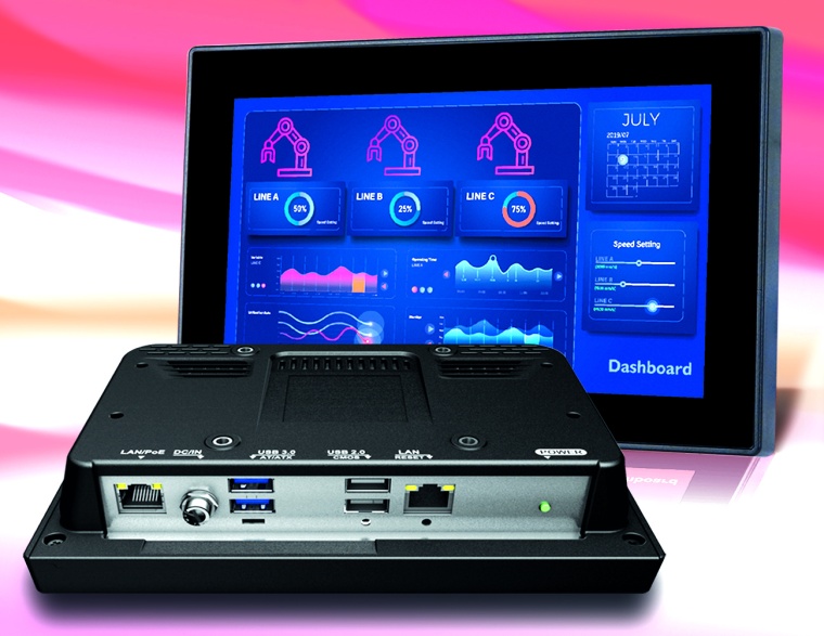 Interaktiver Panel-PC mit PoE+