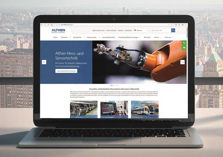 Die neue Website. (c) Althen GmbH