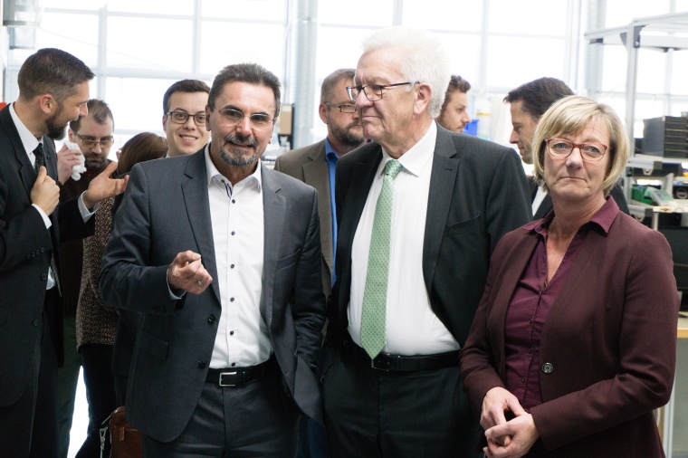 Winfried Kretschmann zu Besuch bei Sensopart