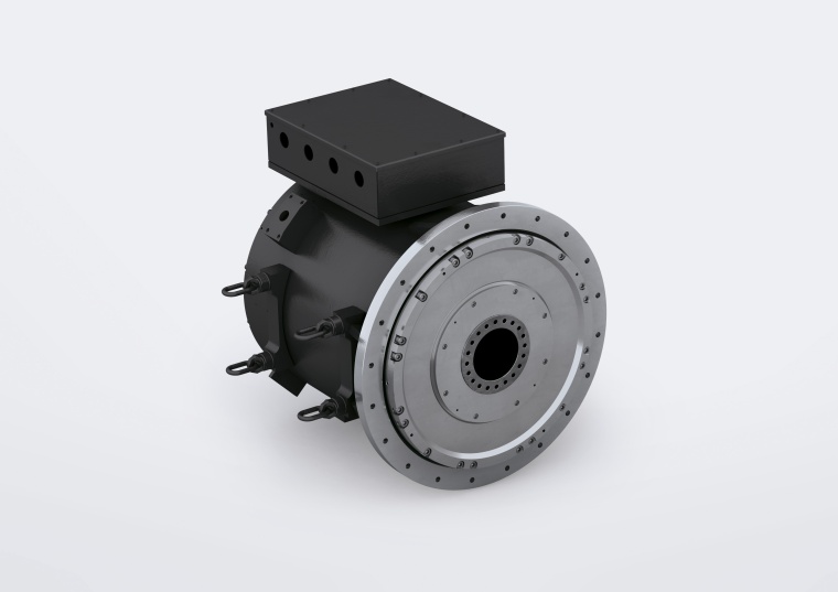 Der neue High-Torque-Motor der Baureihe DST2 ist mit einer Achshöhe von 560 mm...