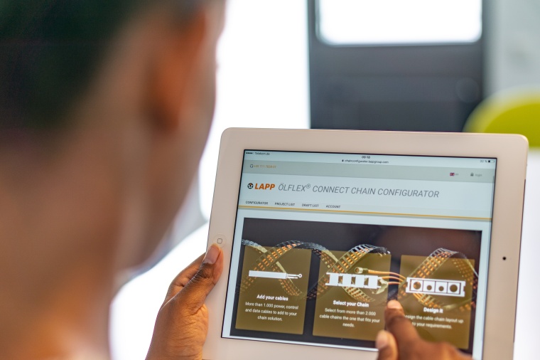 Lapp stellt Online-Konfigurator für Energieketten vor