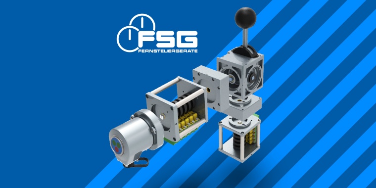 Modulares Fahr-/Bremshebelsystem und neuer Miniatur-Drehgeber