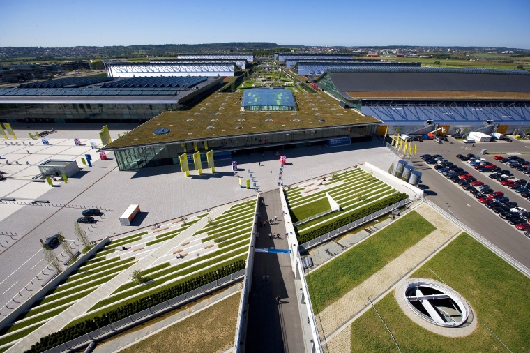Das Gelände der Landesmesse Stuttgart von oben (Bild: Landesmesse Stuttgart)
