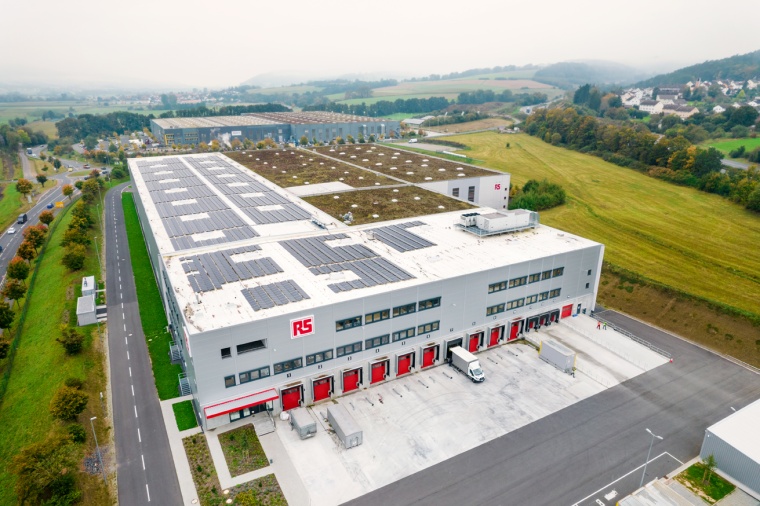 Das neue Distributions-Zentrum in Bad Hersfeld. Bild: RS Components / The new...