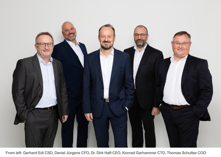 Von Links / From Left: Gerhard Edi CSO, Daniel Jürgens CFO, Dr. Dirk Haft CEO,...