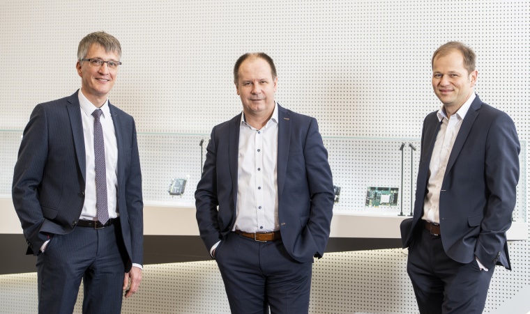 Die neue Geschäftsführung von Scanlab (v.l.): Geschäftsführer Finanzen Dirk...