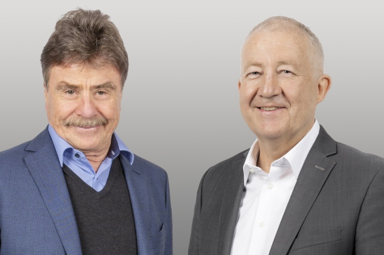 Karl-Walter Braun, Verwaltungsratspräsident (links) und Eugen Elmiger, CEO...