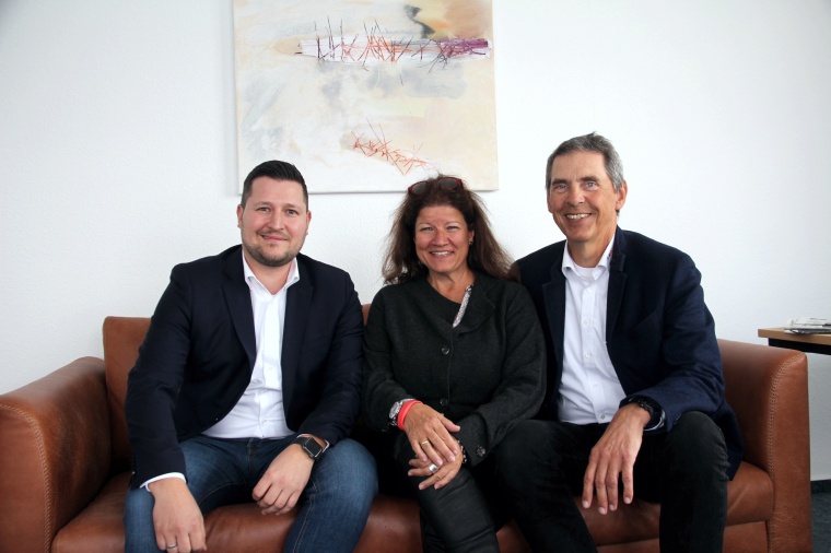 Die neue Geschäftsführung der Michael Koch GmbH: Fabian Hofmann, Christine...