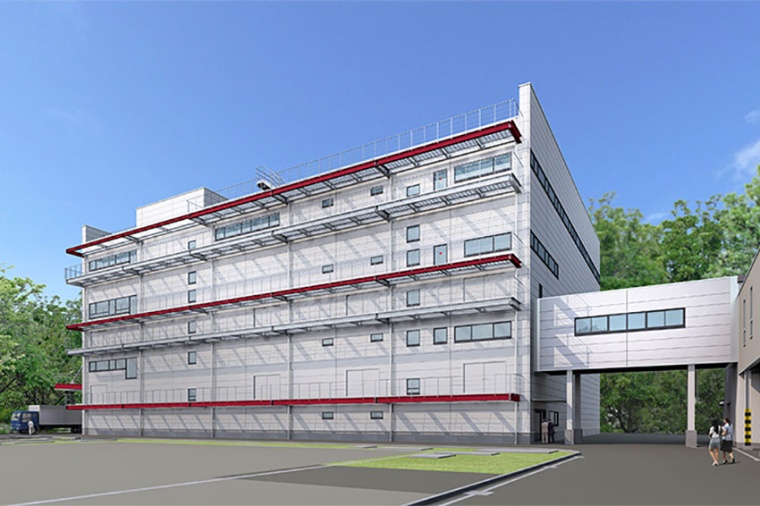 3D-Rendering des geplanten Gebäudes in der Miyakoda-Fabrik (Quelle: Hamamatsu...