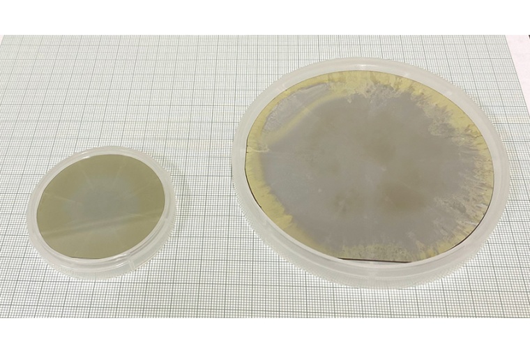 Vergleich des Crystal IS mit einem Durchmesser von vier Zoll und einem Substrat...