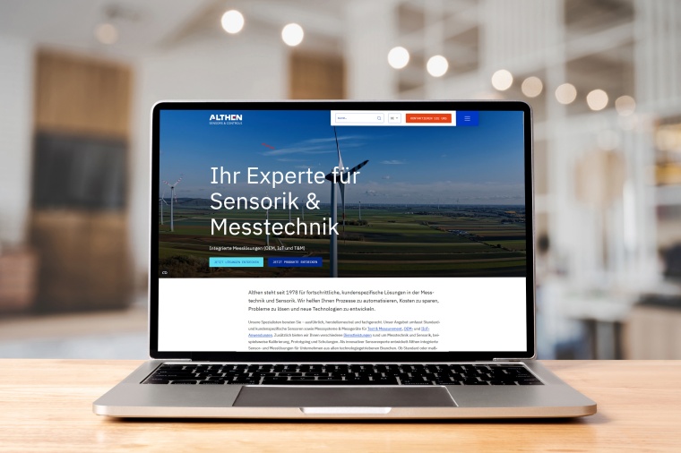Der neue Internet-Auftritt von Althen. Bild: Althen