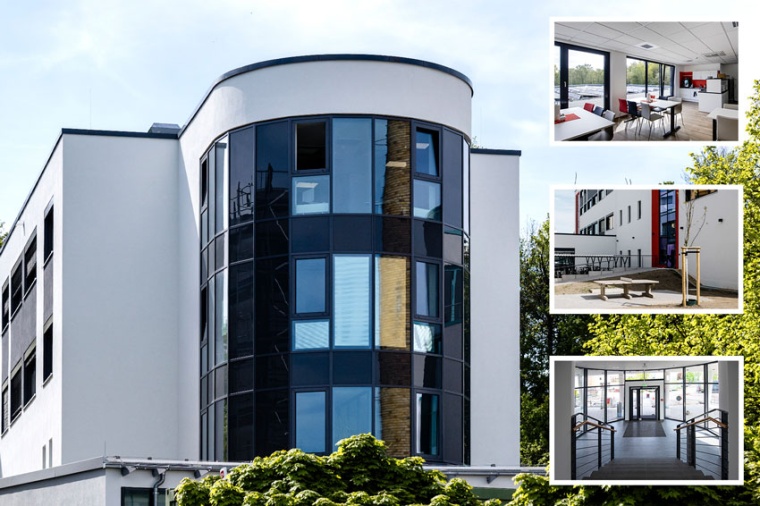 Moderne Büros und großzügige Fertigungs- und Entwicklungsbereiche im Neubau...