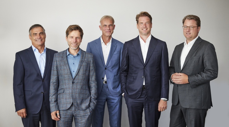 Der Vorstand der ifm-Unternehmensgruppe. VLNR: Benno Kathan, Martin Buck,...