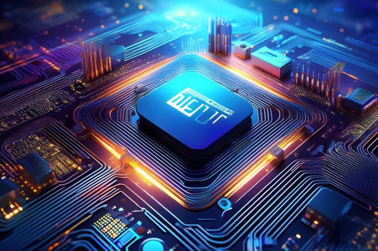 Europäischer photonisch-integrierter Chip (Bild: KI-generiert / Wiley)