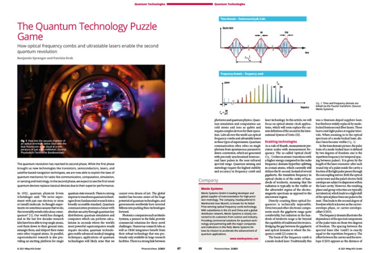 B. Sprenger & P. Krok: The Quantum Technology Puzzle Game – How optical...