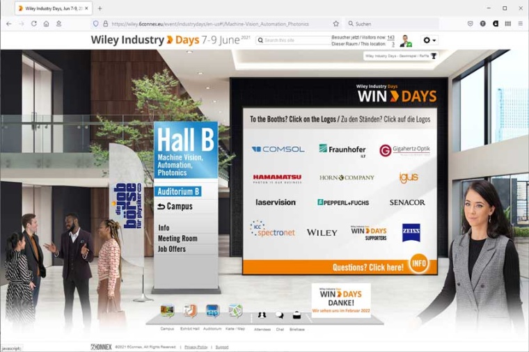 Hall B – automation, machine vision, and photonics (Source: Wiley)