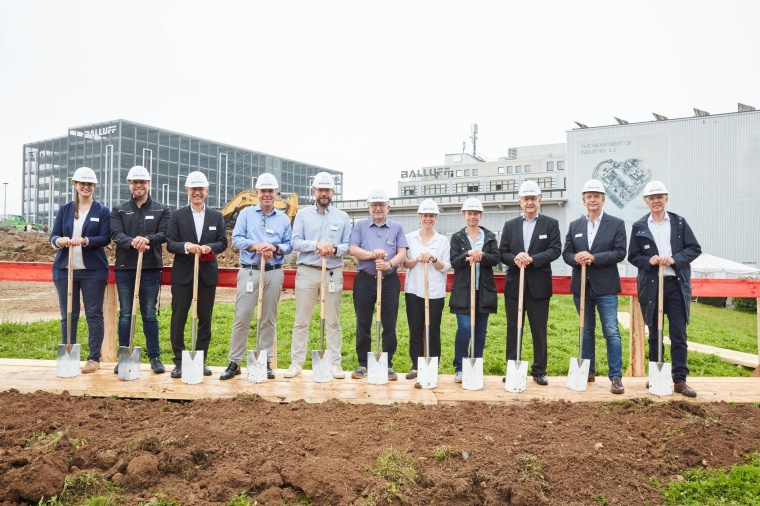 Groundbreaking ceremony at the Balluff company site in Neuhausen a.d.F. with...