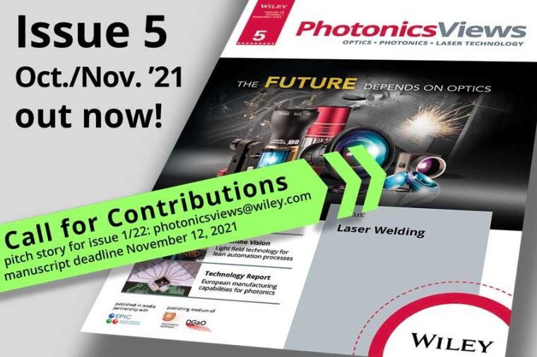 PhotonicsViews issue 5/2021 is out (Source: WIN)