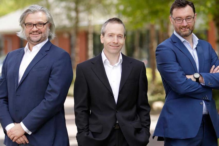 (l to r) Prof Richard Hogg, Dr David Childs, Dr Richard Taylor (Source: Vector...