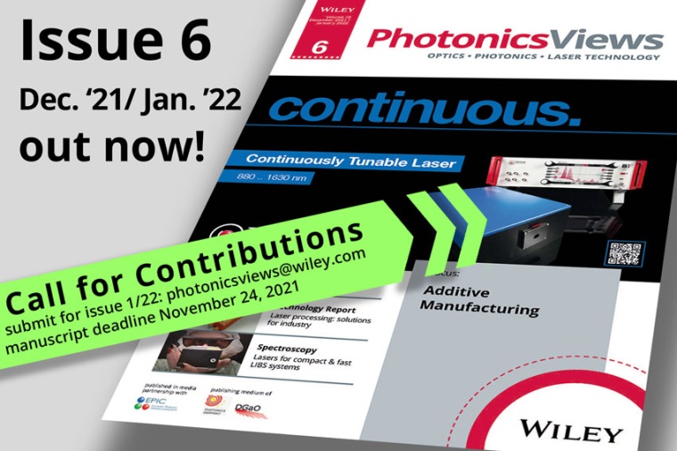 PhotonicsViews issue 6/2021 is out (Source: WIN)