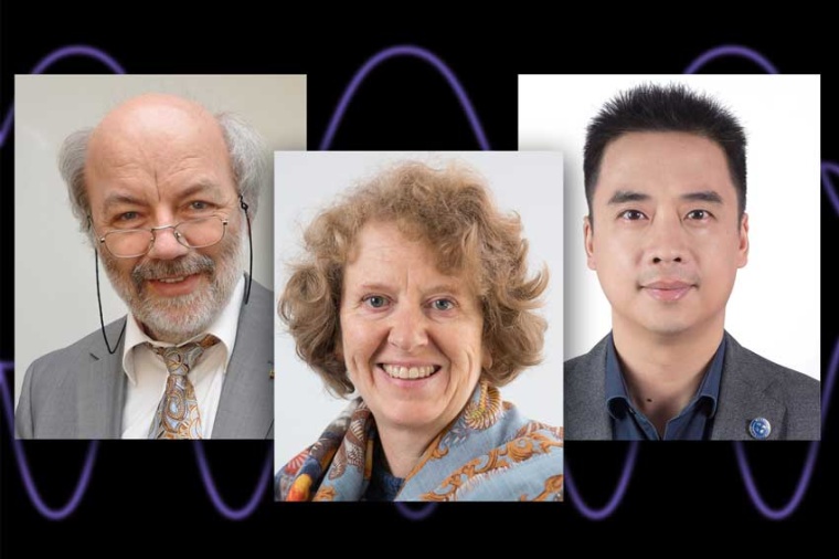 (l. t. r.) Gerd Leuchs, Judith Dawes, Min Qiu (Source: Optica / WIN)