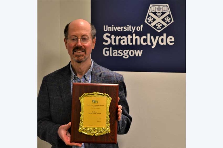 Prof Martin Dawson with his Global SSL Award of Outstanding Achievement...