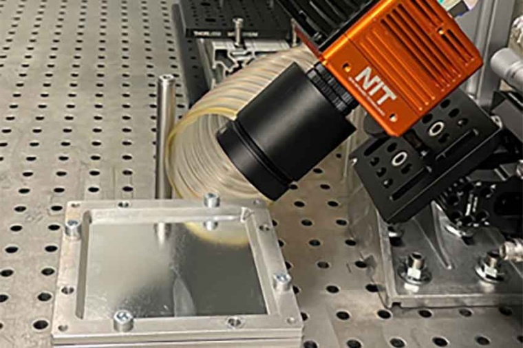 The high speed IR camera set up used for measuring the heat accumulated during...