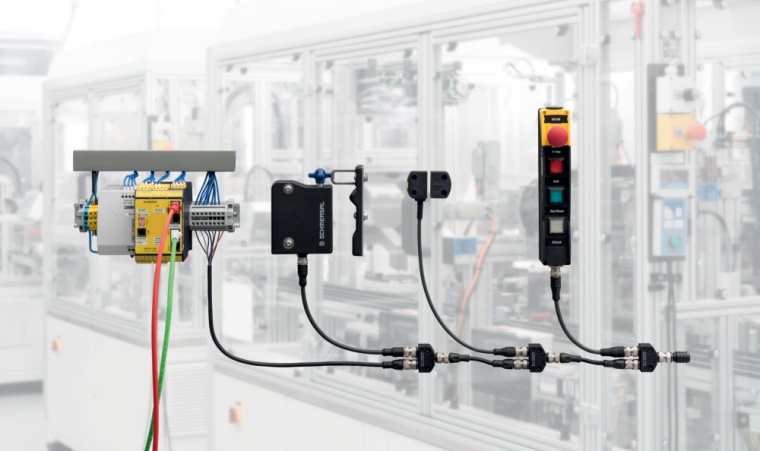 SD 4.0 enables series connection of different types of safety switchgear...