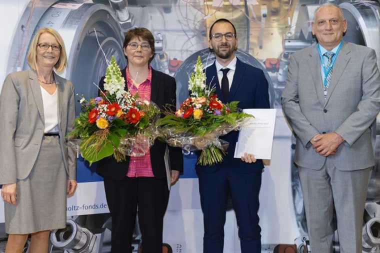 (l. to r.) Prof Cornelia Denz (PTB), Drs. Nathalie Picqué and Edoardo...