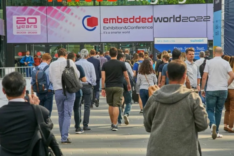 The organizers are satisfied with Embedded World 2022. Image: Messe Nürnberg