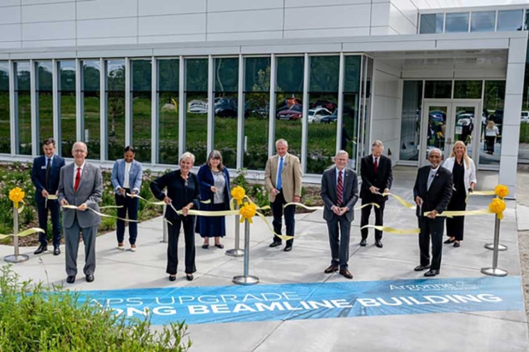 (L-R): Laurent Chapon, US Rep. Bill Foster, Elmie Peoples-Evans, Secretary...