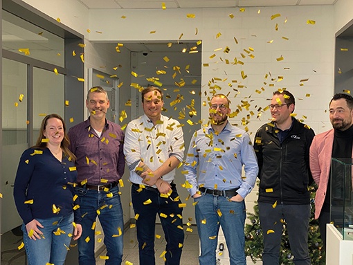 CTX Managing Director Jens Mirau (2nd from left) is pleased with his ERP team...