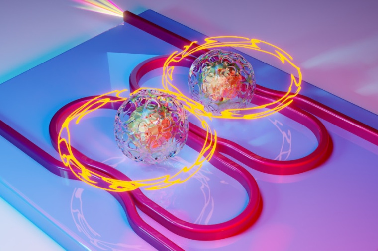Illustration of the integrated spectrometer using a dispersion-engineered...