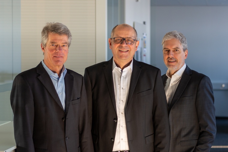 The new managing director Rainer Wegener (middle) with the partners Patrick...