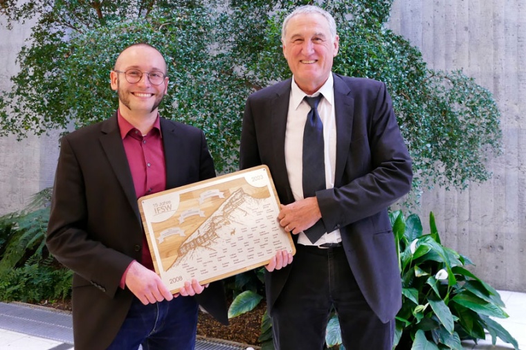 New and former department heads: Christian Hagenlocher (l), Rudolf Weber...