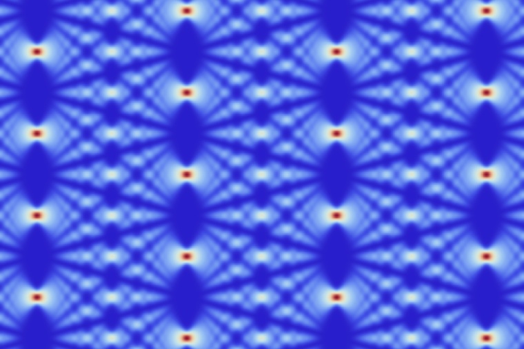 The Talbot effect forms periodic patterns from laser light. Single atom qubits...