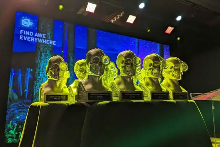 Augmented World Expo Auggie Awards trophies (Source: Trilite)