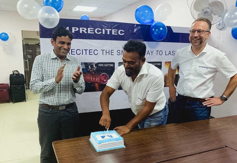 From left to right: Karthik Boinapall, owner of Prolastec and one of the future...