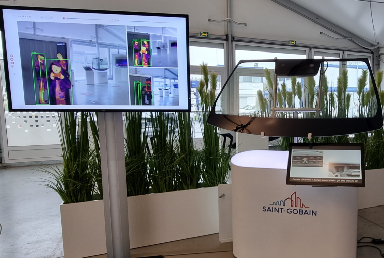 Video-demonstration of windshield for PAEB systems at a booth. (Source:...