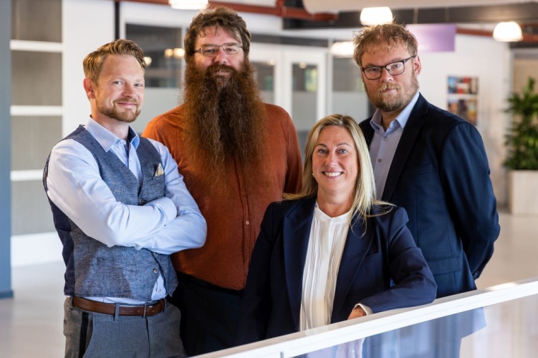 Left to right: CEO Stefan Hengesbach, CTO Devin Smith, CFO Kathy Willing, CS...