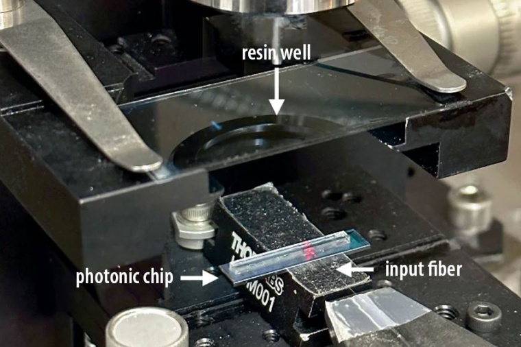 Image of the setup used for the proof-of-concept 3D-printer demonstration,...